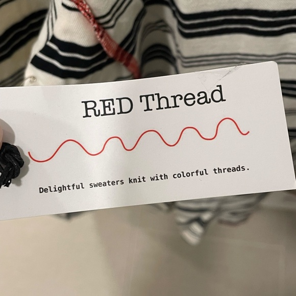 RED Thread Long-Sleeve Striped Top XXL - Picture 4 of 6